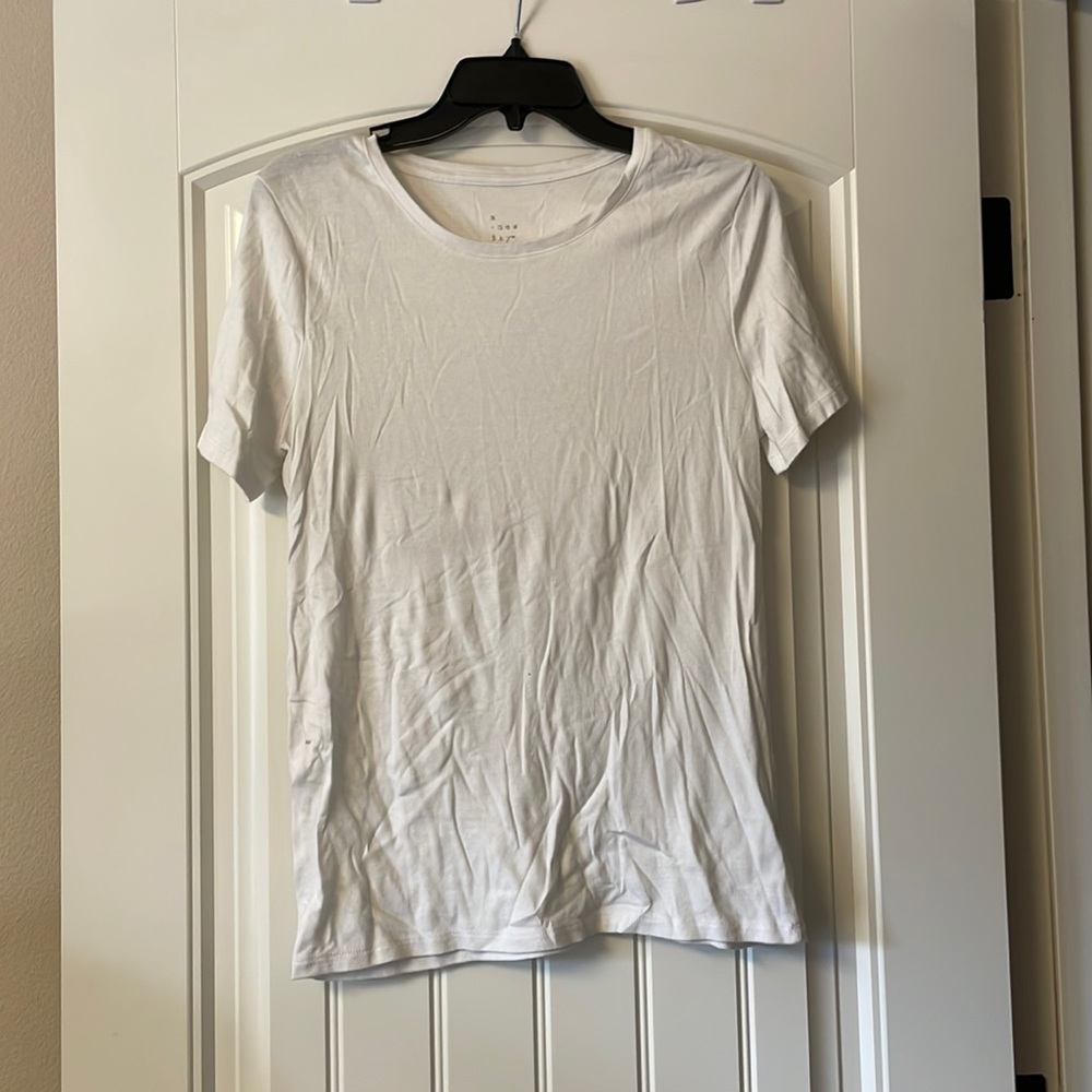 A new day large white t-shirt.